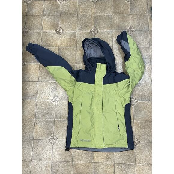COLUMBIA SPORTSWEAR Waterproof Green/Gray Jacket With Hood Women's Size Small - Picture 3 of 15